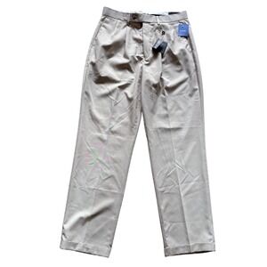 Alan Flusser Golf Mens Khaki Performance Pants 36x34 No Iron Cuffed New